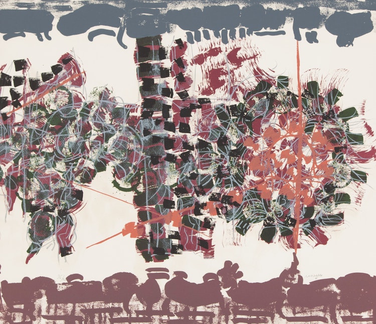Artwork by Jean Paul Riopelle, Le Crepuscule (Le Sablier folio)