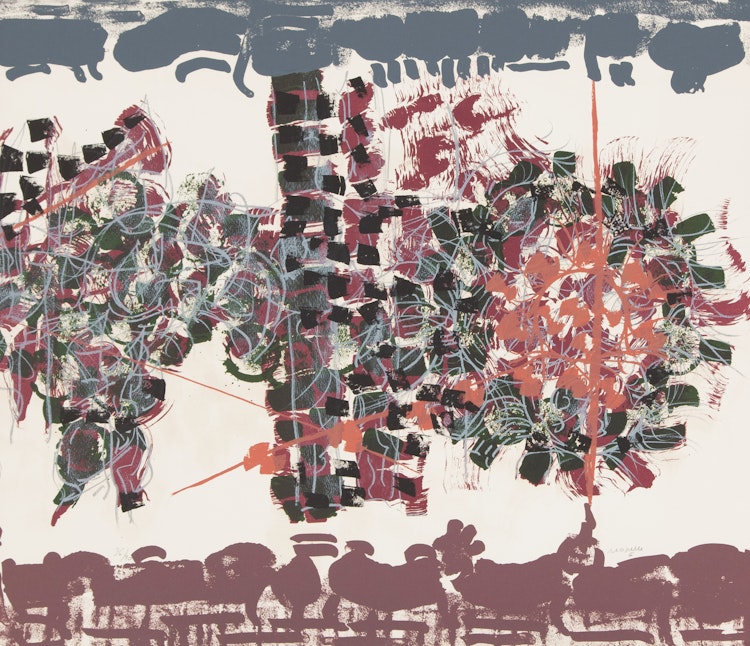 Artwork by Jean Paul Riopelle,  Le Crepuscule (Le Sablier folio)