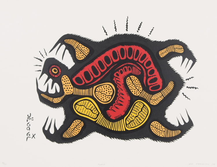 Artwork by Josh Kakegamic, Turtle