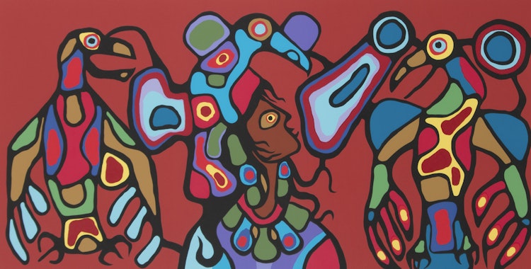 Artwork by Norval Morrisseau,  Thunderbird’s Spirit