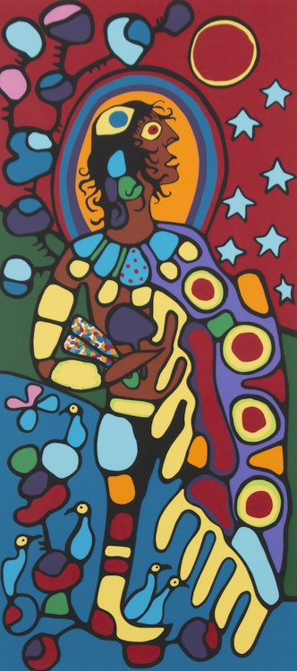 Artwork by Norval Morrisseau,  Shaman Astral Guide I