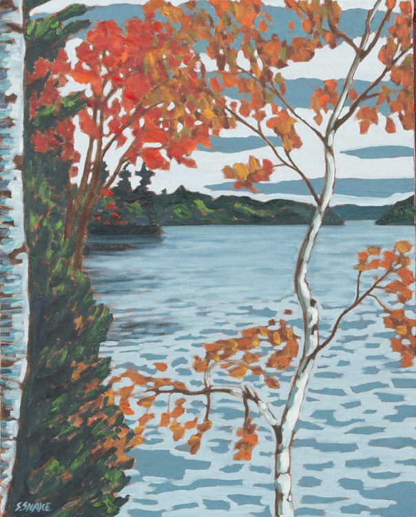 Artwork by Stephen Snake, Autumn Landscape