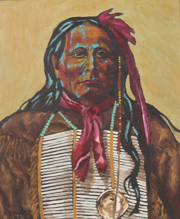 Artwork by Stephen Snake, Native Portrait