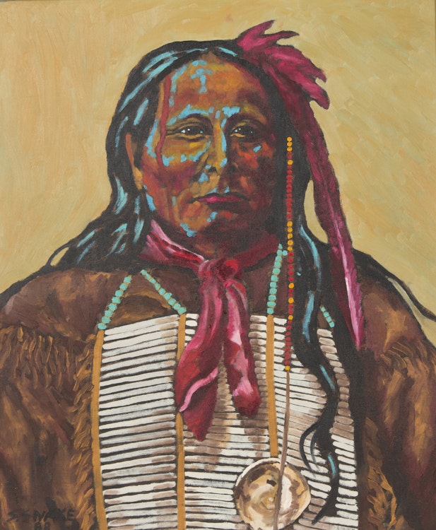 Artwork by Stephen Snake,  Native Portrait