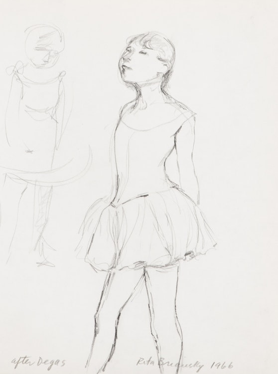 Artwork by Rita Briansky, Joe; Veronica Tennant; After Degas; The Tuning Fork/Wendy; Sleepy Cat