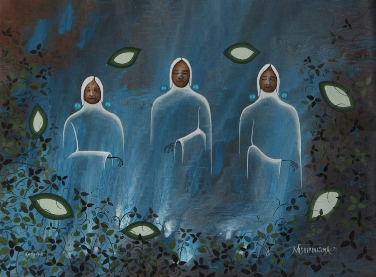 Artwork by James Mishibinijima Simon, Keepers