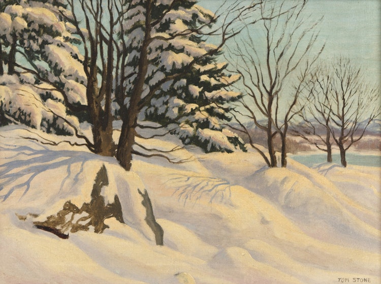 Artwork by Thomas Albert Stone, Winter, Ottawa River