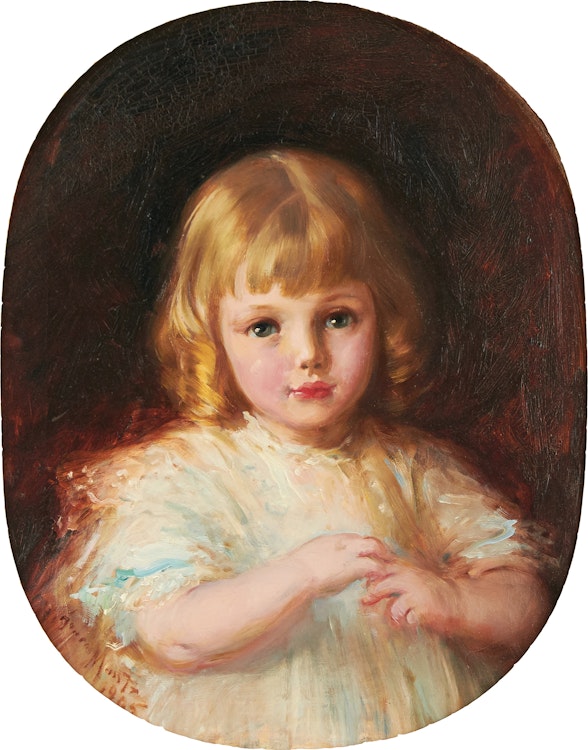 Artwork by Laura Adeline Lyall Muntz, Portrait of a Young Girl