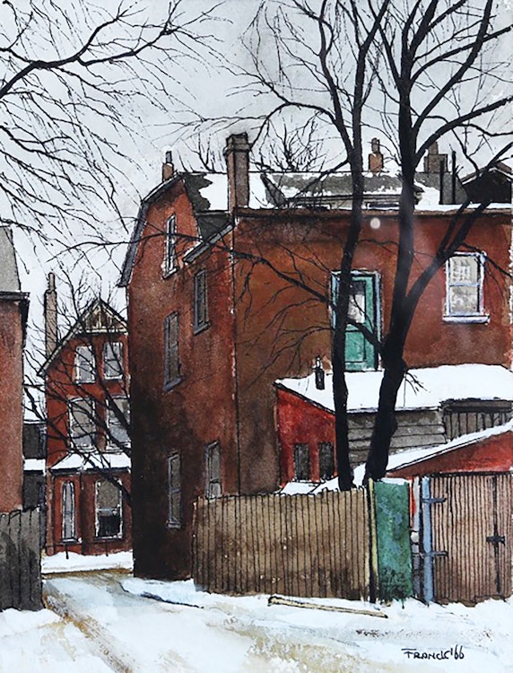 Artwork by Albert Jacques Franck,  Lane Behind Montrose Avenue