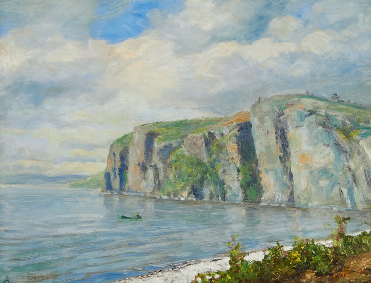 Artwork by Frederic Marlett Bell-Smith,  Bon Echo Rock (Afternoon)