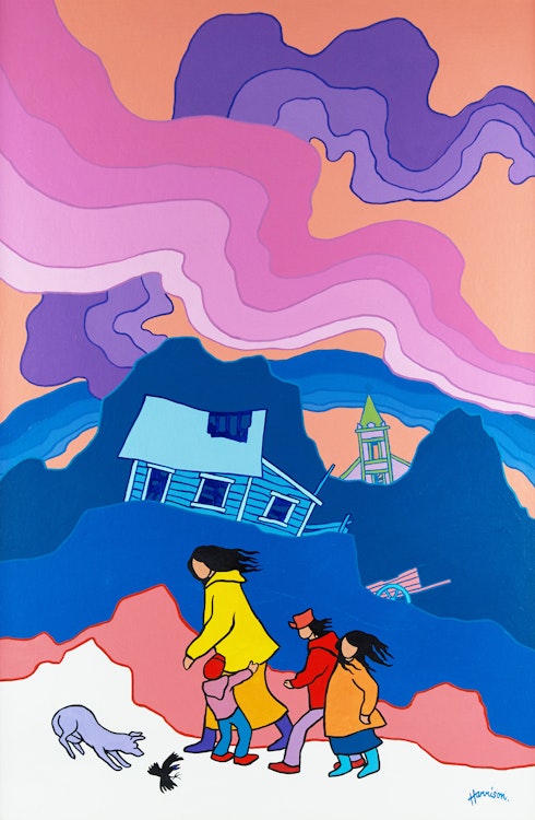 Artwork by Ted Harrison, Bennett Walk