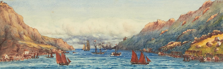 Artwork by Canadian School, Entrance to St. John’s, Newfoundland; Occasional Bay, Labrador