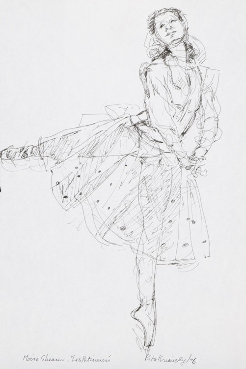 Artwork by Rita Briansky, Marguerite; After Degas; Maria Shearer/Les Patineurs; Self Portrait