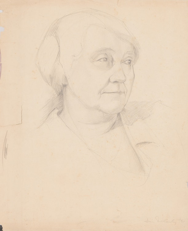 Artwork by Doris Jean McCarthy, Portrait of a Woman; Female Nude