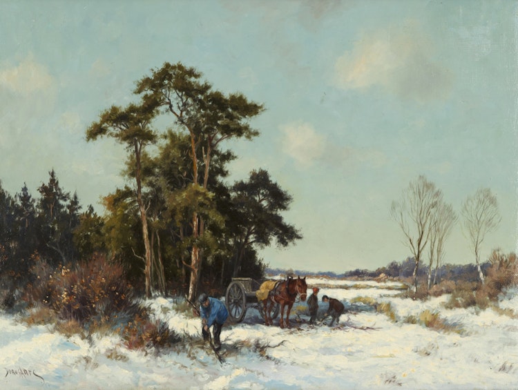 Artwork by Dorus Arts, Picking Firewood (Three Figures)