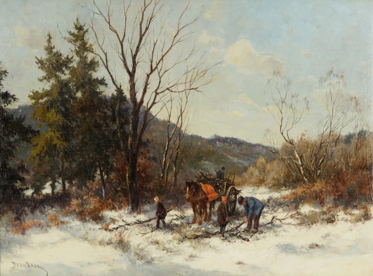 Artwork by Dorus Arts,  Picking Firewood (Four Figures)