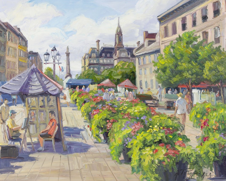 Artwork by Armand Tatossian, Promenade, Place Jacques Cartier