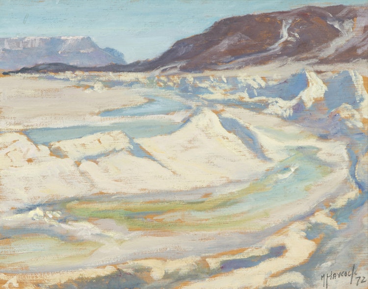 Artwork by Maurice Hall Haycock, Alexandra Fjord (Edge of the Shore Ice)