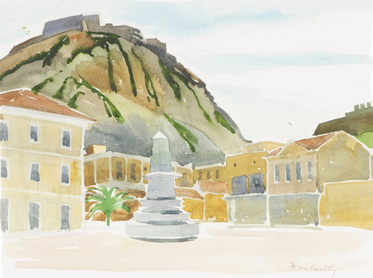 Artwork by Doris Jean McCarthy, Acropois at Nauplia