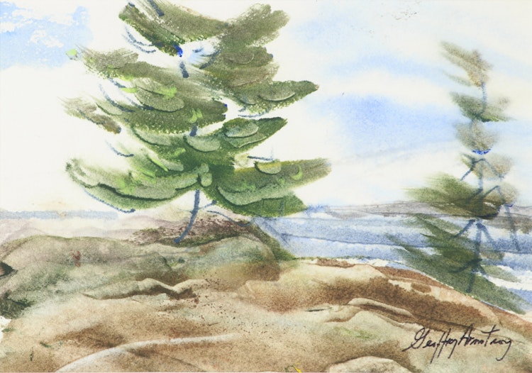 Artwork by Geoffrey Armstrong, Two Pines