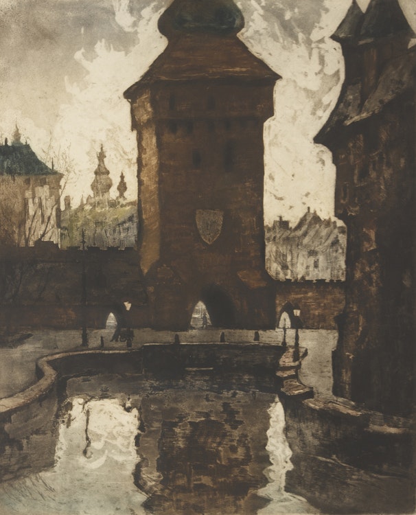 Artwork by Nicholas Hornyansky, Porte St. Florian - Cracovie, Pologne