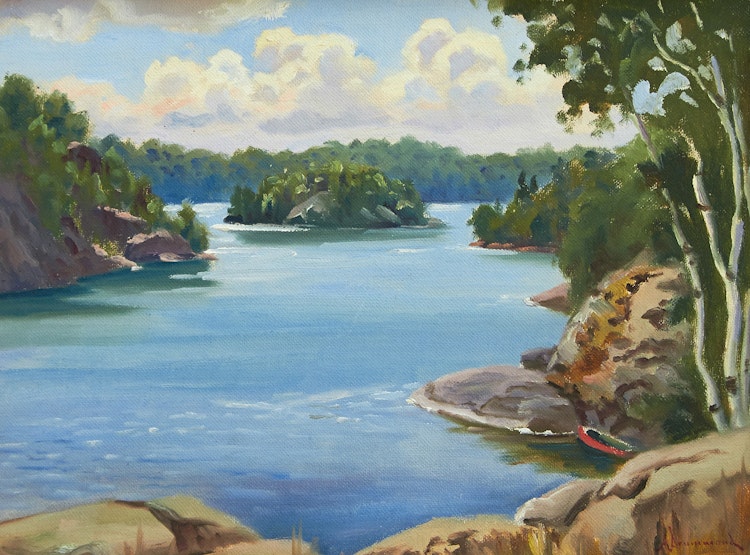 Artwork by Arthur Drummond,  Skeleton Lake, Muskoka