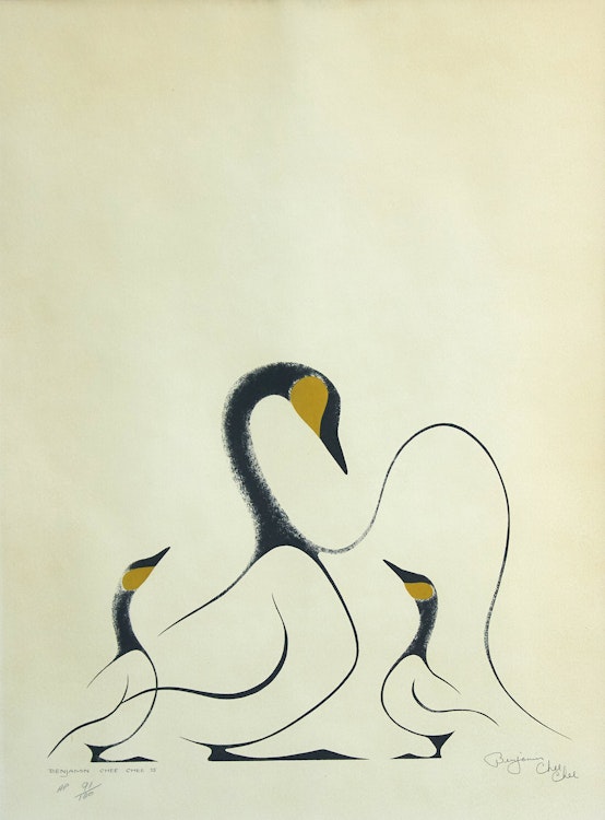 Artwork by Benjamin Chee Chee, Three Geese