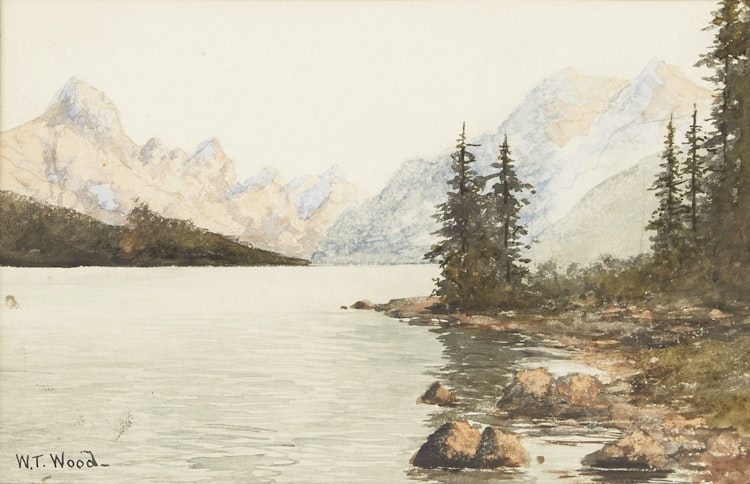 Artwork by W.T. Wood, Mountain Landscape