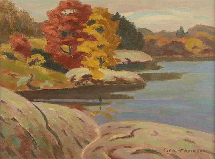 Artwork by George Thomson, A Rocky Shore