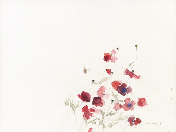 Artwork by Molly Lamb Bobak,  Poppies