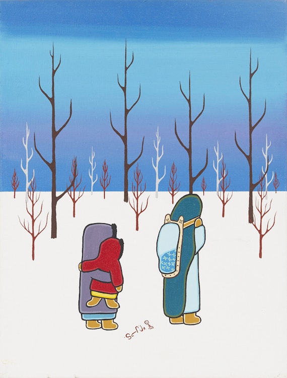 Artwork by Shirley Cheechoo, Mom! Greta is Getting too Heavy