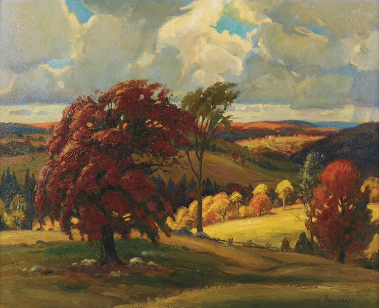 Artwork by Frank Shirley Panabaker,  Autumn Landscape