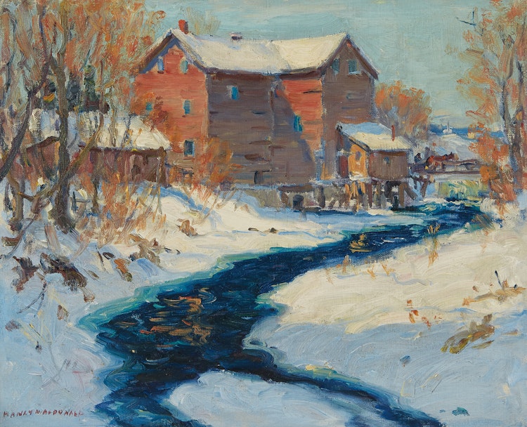 Artwork by Manly Edward MacDonald, Mill at Codrington
