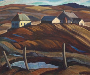 Artwork by Nora Frances Elisabeth Collyer, Farmstead, Eastern Townships