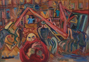 Artwork by Pegi Nicol MacLeod, Red Coat