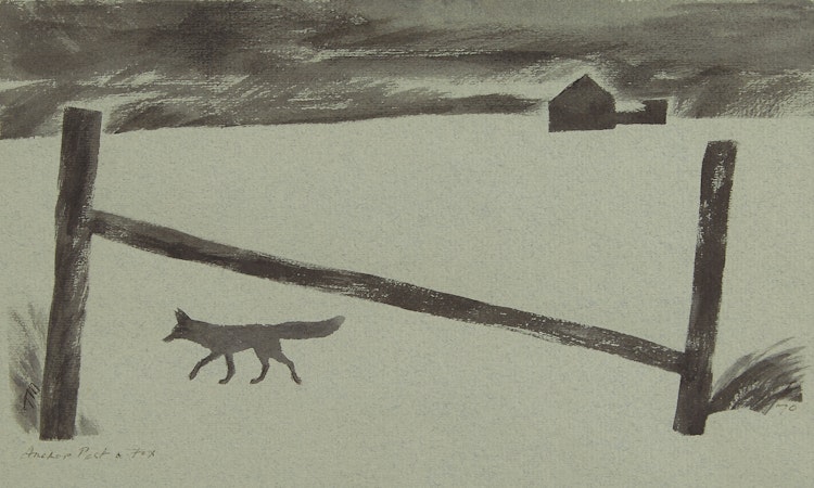Artwork by Thoreau MacDonald, Anchor Post and Fox