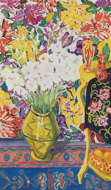 Artwork by Mary Pavey, White Glads