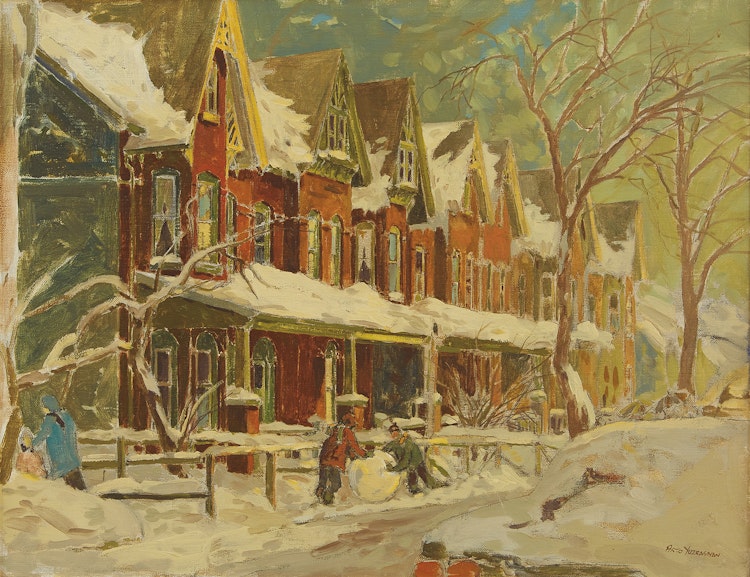 Artwork by Arto Yuzbasiyan, Snowstorm on King Street