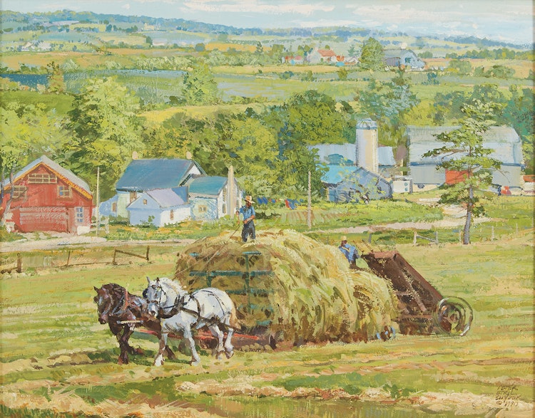 Artwork by Peter Etril Snyder,  Loading Near Hawksville