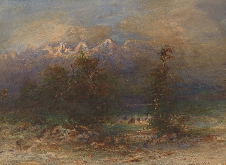 Artwork by Otto Reinhold Jacobi, Mountain Landscape