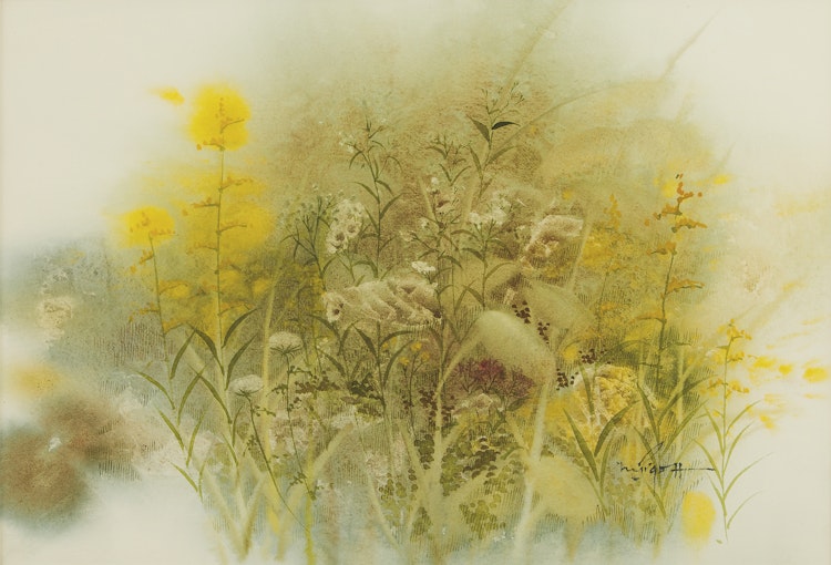 Artwork by Marjorie Pigott, Meadow at Evening