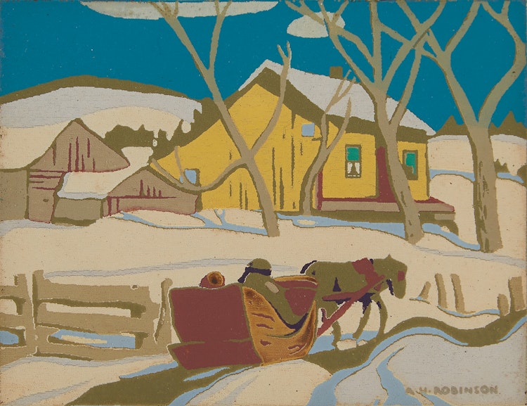 Artwork by Albert Henry Robinson, Home from Town