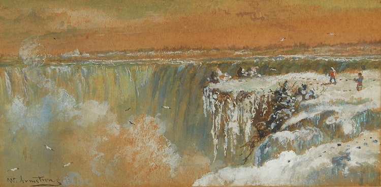 Artwork by William Armstrong,  Niagara Falls, Table Rock