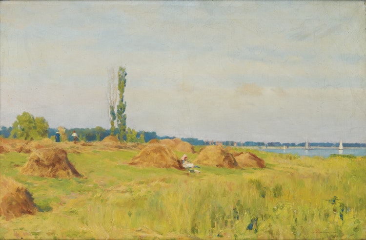 Artwork by Frederick Sproston Challener, A Rest From Work