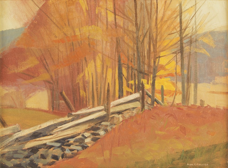 Artwork by Alan Caswell Collier, At Bell Rapids