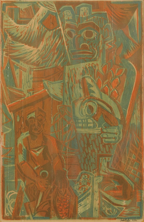 Artwork by André Charles Bieler,  Totem Pole 