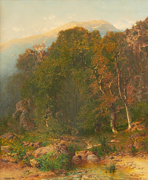 Artwork by Otto Reinhold Jacobi,  Mountain Landscape