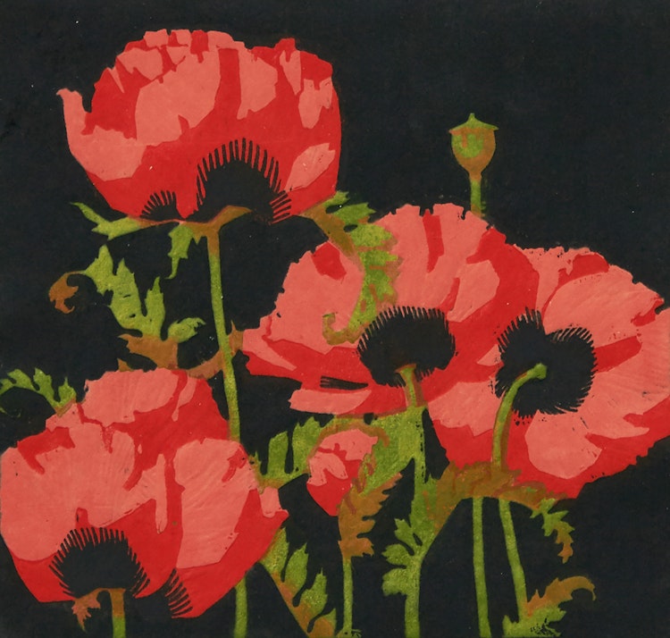 Artwork by Alfred Joseph Casson, Oriental Poppies
