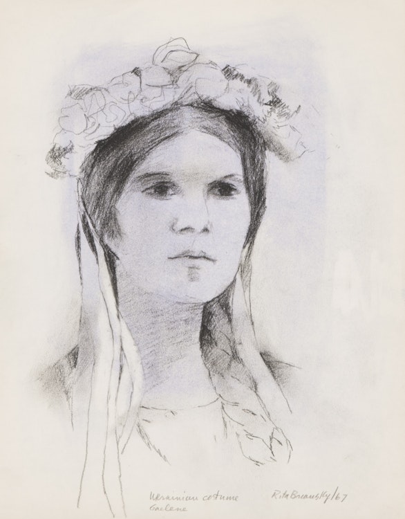 Artwork by Rita Briansky, Ukrainian Costume; Nude Study; Kin