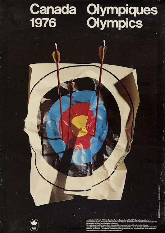 Artwork by Pierre Ayot; Lucy; Michael Snow; Ken Lochhead; Jacques Hurtubise; Jean McEwen; Claude Tousignant, 1976 Canadian Olympic Posters